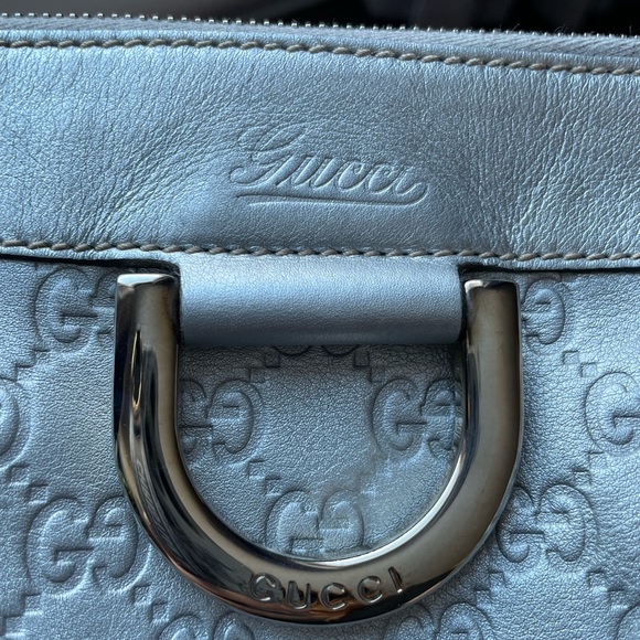 Authentic vintage Gucci D ring Guccissima silver crossbody - Picture 4 of 6